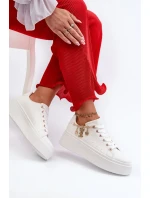 Dámske tenisky na platforme s príveskami, White Tivissa Dámske tenisky na platforme s príveskami, White Tivissa