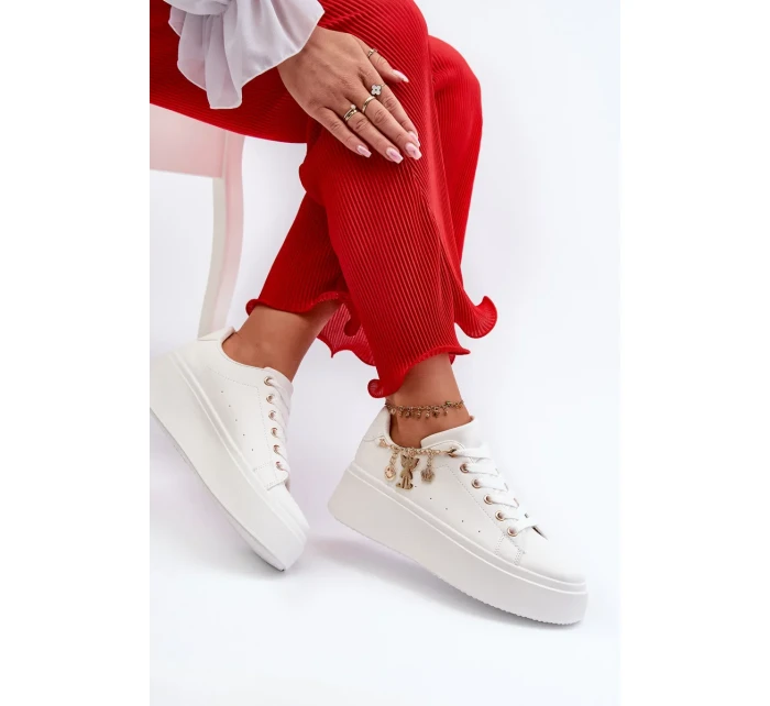 Dámske tenisky na platforme s príveskami, White Tivissa Dámske tenisky na platforme s príveskami, White Tivissa