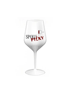 SPOLUPIČKY – biela nerozbitná pohár na víno 470 ml