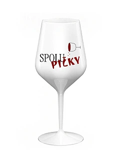 SPOLUPIČKY – biela nerozbitná pohár na víno 470 ml
