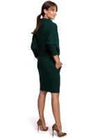 Dámské šaty s rukávy tmavě zelené  model 21896496 - BeWear