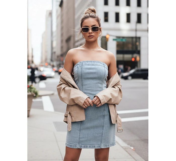 Džínové mini šaty modré Dstreet model 21988257 - FashionStreet