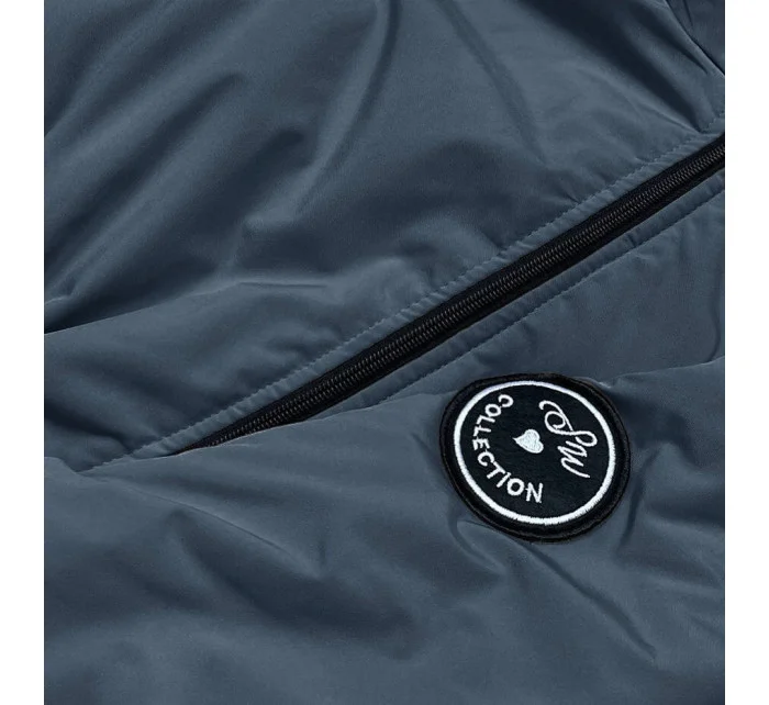 Svetlomodrá dámska oversize bunda typu parka (B8080-72) Svetlomodrá dámska oversize bunda typu parka (B8080-72)