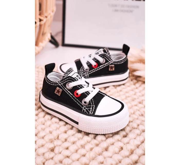 Dětské Klasické Tenisky Nízké BIG STAR model 21545367 Černé - Big Star Shoes Dětské Klasické Tenisky Nízké BIG STAR model 21545367 Černé - Big Star Shoes