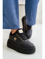 Sneakersy Buty Sportowe Damskie Ocieplane Na Masywnej Podeszwie Czarne Ardiela Sneakersy Buty Sportowe Damskie Ocieplane Na Masywnej Podeszwie Czarne Ardiela