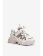 Dětské tenisky se zirkony bílé model 21672916 - Boto Dětské tenisky se zirkony bílé model 21672916 - Boto