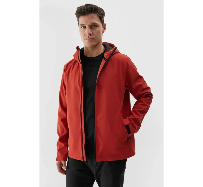 Kurtka Męska Softshell Z Kapturem 4F 4FWAW24TSOFM283-61S Czerwona