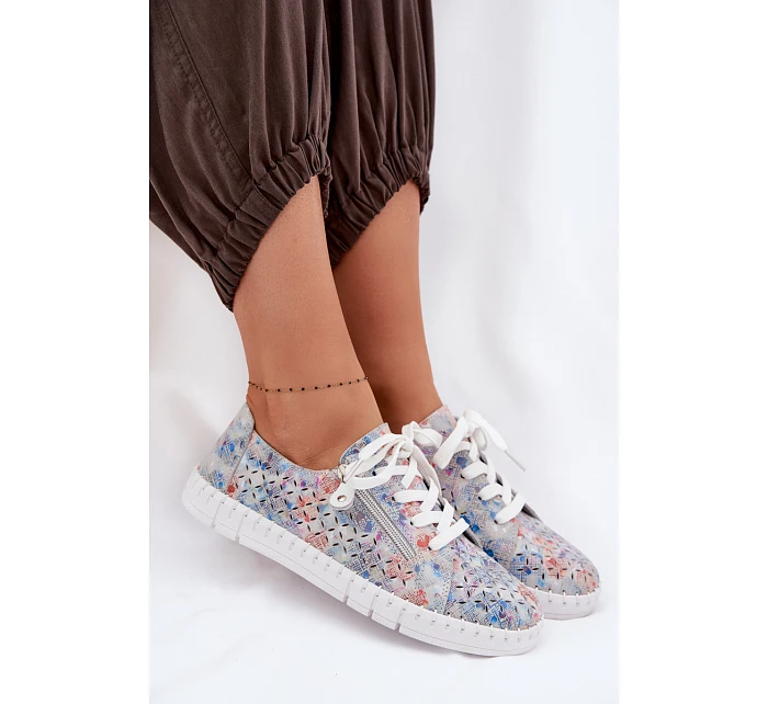 polobotky z přírodního semiše stříbrné model 22101181 - EVENTO