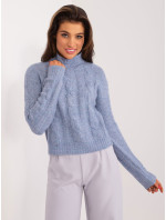 Tmavomodrý pletený sveter MAYFLIES