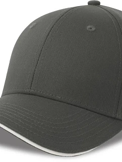 Sport 6 panelová sandwich kšiltovka dark grey model 22450497 - Atlantis Headwear