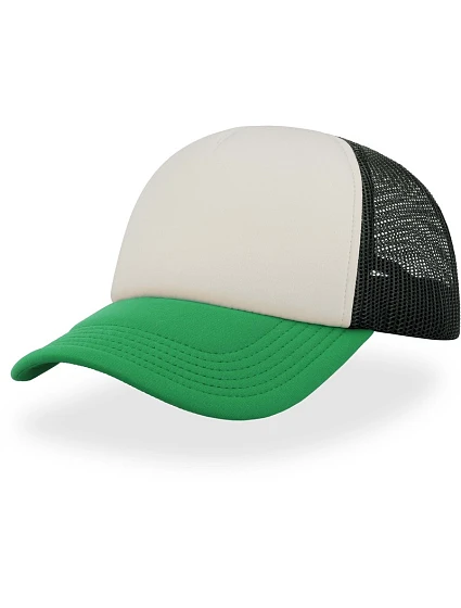 Atlantis Headwear Rapper 5-panelová sieťovaná čiapka 33.2070 biela/zelená Atlantis Headwear Rapper 5-panelová sieťovaná čiapka 33.2070 biela/zelená