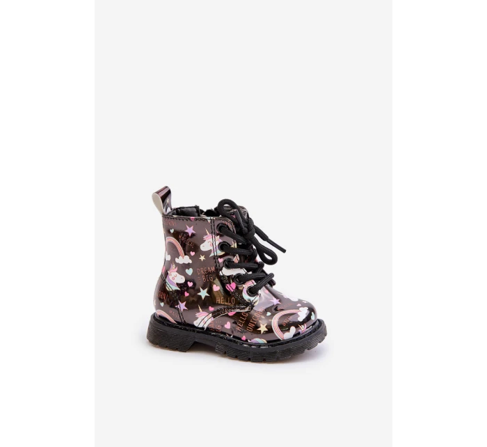 Dětské zateplené boty se zipem černé model 21678585 - Boto Dětské zateplené boty se zipem černé model 21678585 - Boto