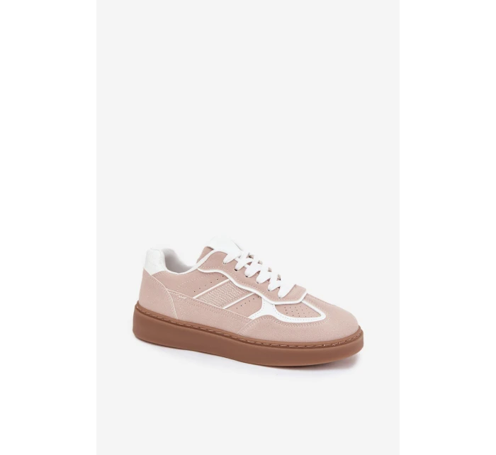 Niskie Sneakersy Damskie Beżowe Brenelle