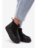 Dámské zimní boty na platformě vyhřívané kožešinkou černé Tahlira Dámské zimní boty na platformě vyhřívané kožešinkou černé Tahlira