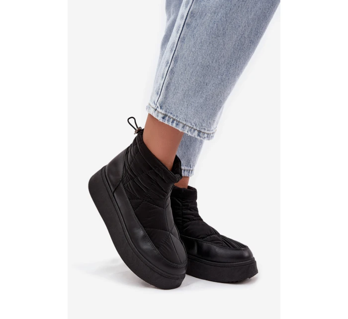 Dámské zimní boty na platformě vyhřívané kožešinkou černé Tahlira Dámské zimní boty na platformě vyhřívané kožešinkou černé Tahlira
