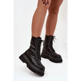 Dámské pracovní kotníky s podšívkou na masivní platformě černé Felisse Dámské pracovní kotníky s podšívkou na masivní platformě černé Felisse