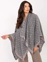 Pončo AT PN 7661.89 sivo-ružové