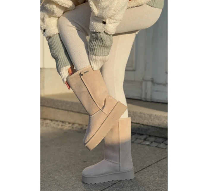 Snežnice s vysokou platformou Big Star OO274894 Light Beige Snežnice s vysokou platformou Big Star OO274894 Light Beige