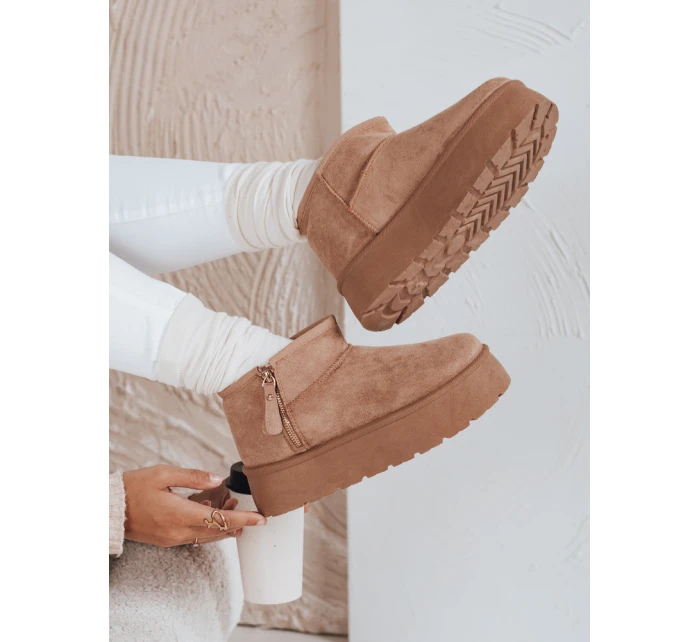 Dámské sněhule na platformě béžové Dstreet model 21992062 - FashionStreet Dámské sněhule na platformě béžové Dstreet model 21992062 - FashionStreet