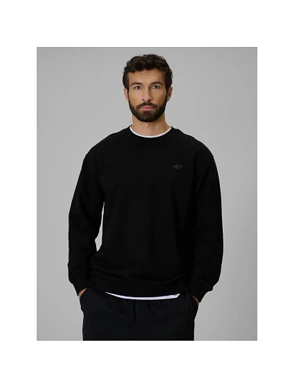 Pánská mikina z fleece s pravidelným střihem bez kapuce 4F 4FRMM00TSWSM3059-20S