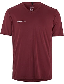 Craft Teamwear Squad Go Jersey Solid M Pánske športové tričko s výstrihom do V 82.5560 bordová