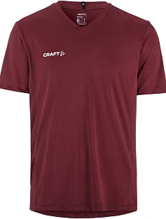 Craft Teamwear Squad Go Jersey Solid M Pánske športové tričko s výstrihom do V 82.5560 bordová