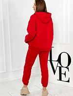 Izolovaná bavlnená súprava, mikina + nohavicami Brooklyn červený