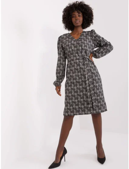 Šaty LK SK 509474 2.55P sivá čierna