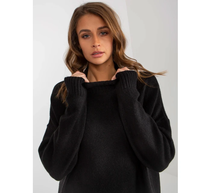 Dámsky sveter RV SW 7051 čierny Dámsky sveter RV SW 7051 čierny