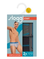 Pánske nohavičky Start Midi C2P box - HNEDÁ - SVETLÁ KOMBINÁCIA - čierna a sivá M003 - SLOGGI