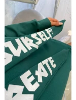 Oversize šaty s kapucí tmavě zelené Oversize šaty s kapucí tmavě zelené