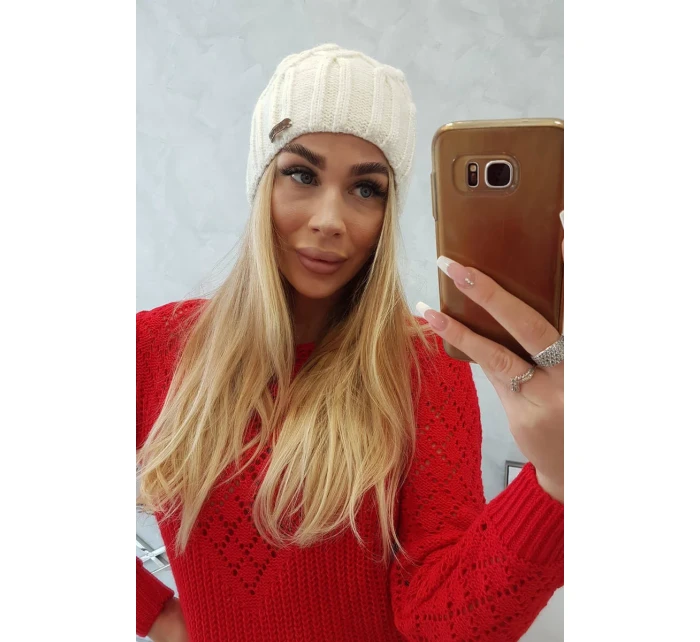 Milano fleecová čiapka K203 ecru