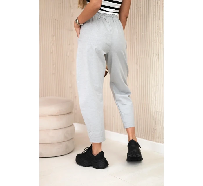 Nohavice s vreckami Summer Punto sivé