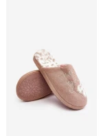 Błyszczące Kapcie Damskie Różowe Geraja