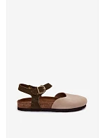 Dámske semišové kožené sandále s uzavretou špičkou Maciejka H7365-04 beige Dámske semišové kožené sandále s uzavretou špičkou Maciejka H7365-04 beige