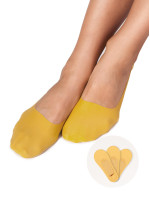 Yoclub Dámske nízke ponožky s laserovým strihom, 3 balenia SKB-0060K-5100 Mustard