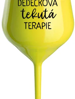 GIRL'S FLUID THERAPY - žltý nerozbitný pohár na víno 470 ml