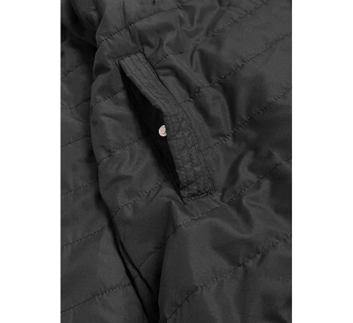 Hnedo-čierna obojstranná dámska bunda (W506) - Goodlooking