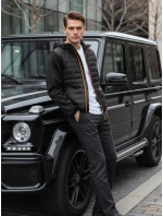 Pánska prechodná prešívaná bunda čierna FashionStreet TX3785