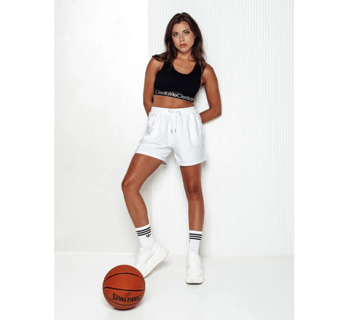 Dámské teplákové šortky white Dstreet model 21979506 - FashionStreet