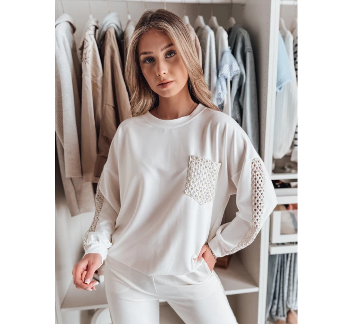 Dámská oversize mikina ecru Dstreet model 21985738 - FashionStreet