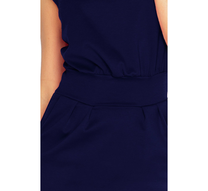 Tmavo modré dámske šaty model 5096122