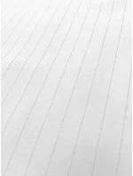 Dámske široké biele pruhované nohavice (18629)