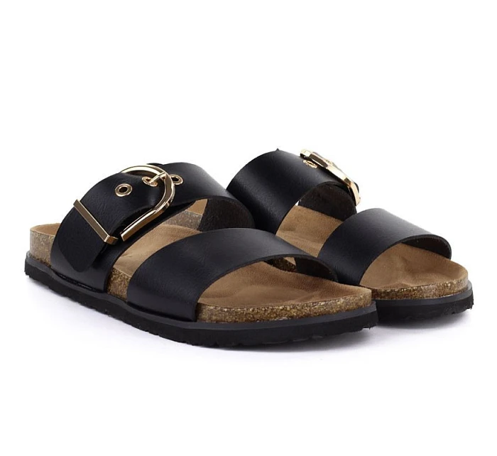 Dámské žabky s přezkou černé model 22097321 - Potocki Dámské žabky s přezkou černé model 22097321 - Potocki