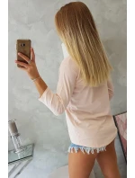 Blúzka s potlačou Letné auto púdrovo ružové