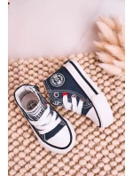 Dziecięce Wysokie Trampki Z Suwakiem BIG STAR HH374189 Granatowe Dziecięce Wysokie Trampki Z Suwakiem BIG STAR HH374189 Granatowe