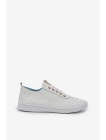 Dámské Ažurové Šněrovací Tenisky Světle Béžové model 21684935 - Boto Dámské Ažurové Šněrovací Tenisky Světle Béžové model 21684935 - Boto