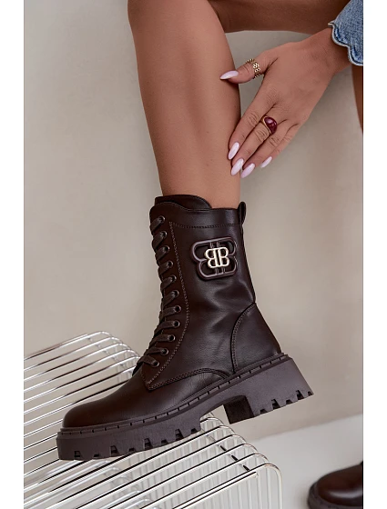 Dámské boty s ozdobným a ekokůže model 22348837 - Boto Dámské boty s ozdobným a ekokůže model 22348837 - Boto