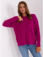 Sweter AT SW model 18895475 fioletowy - FPrice Sweter AT SW model 18895475 fioletowy - FPrice