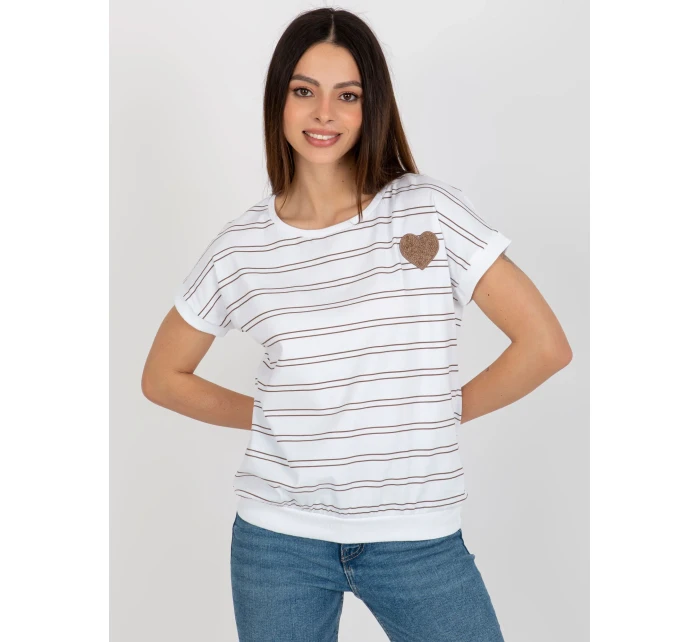 Blúzka RV BZ 8619.94 bielo-hnedá Blúzka RV BZ 8619.94 bielo-hnedá